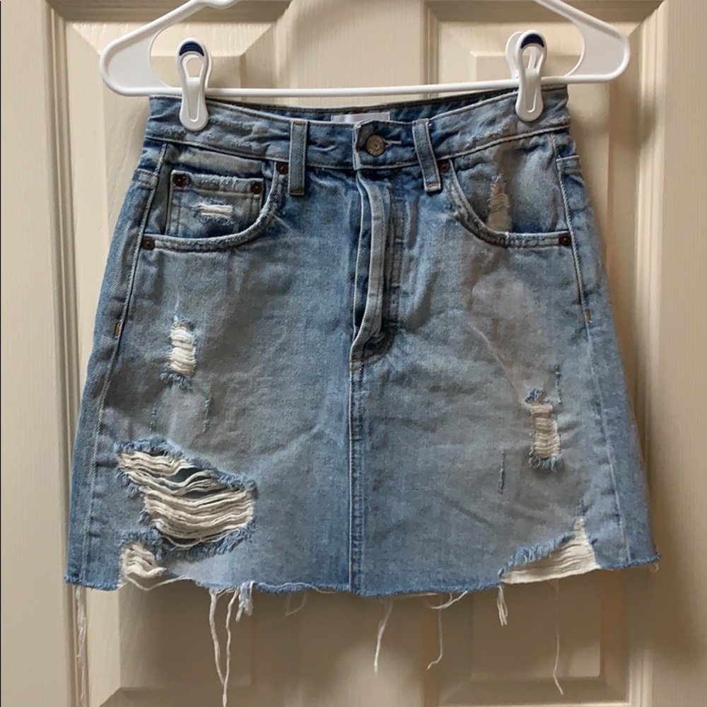 Boyish The Cory Denim Mini Skirt